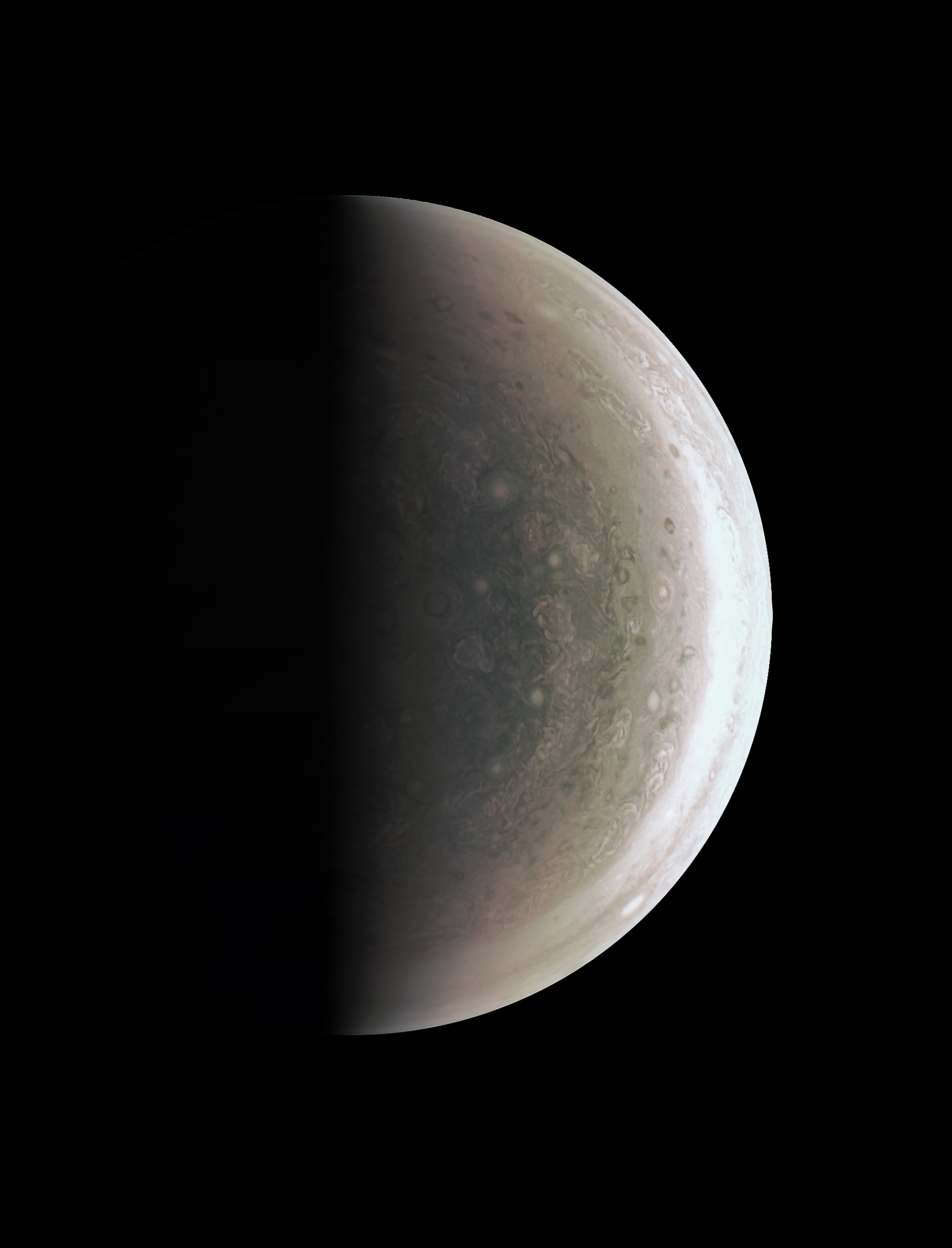 Юпитер, вид снизу, фото Juno(Юнона) (1816x2380)