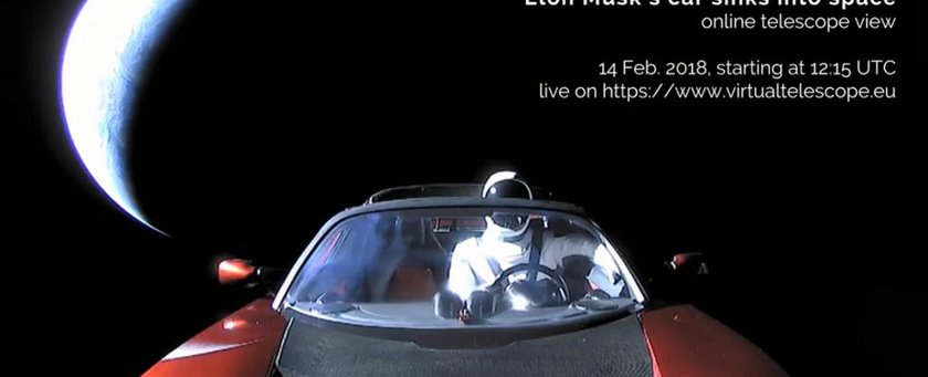 Исчезновение автомобиля Илона Маска из поля видимости земных телескопов