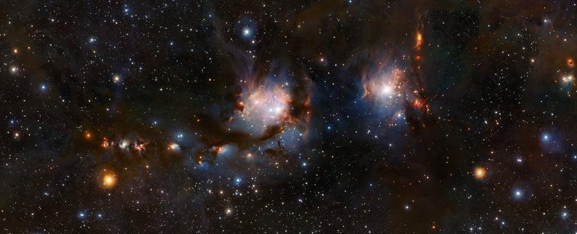 Новости астрономии: "Разрушитель пыли" - телескоп ESO VISTA показывает скрытые звезды в туманности Мессье 78.